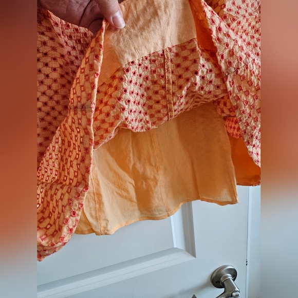 Free People Berry Kiss Eyelet Off The Shoulder Mini Dress - Picture 13 of 13